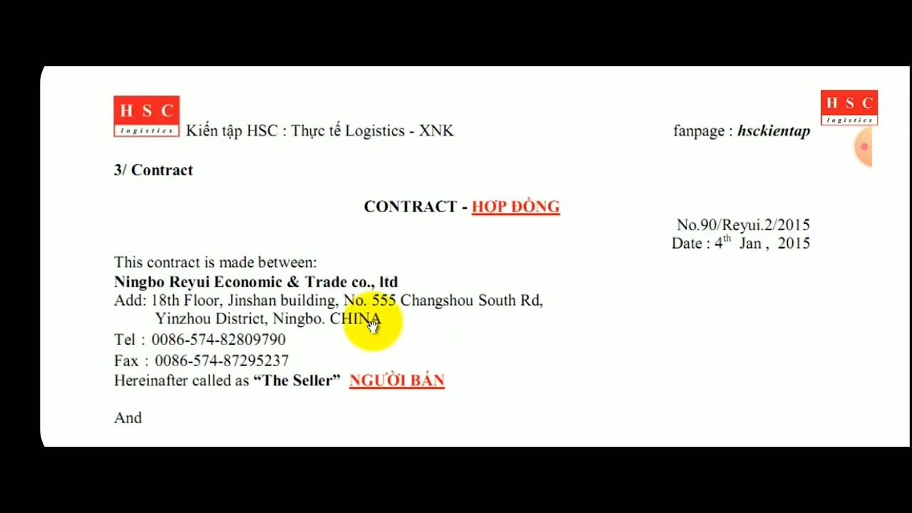Tự học XNK - Logistics: Packing list- Invoice - Sale contrac
