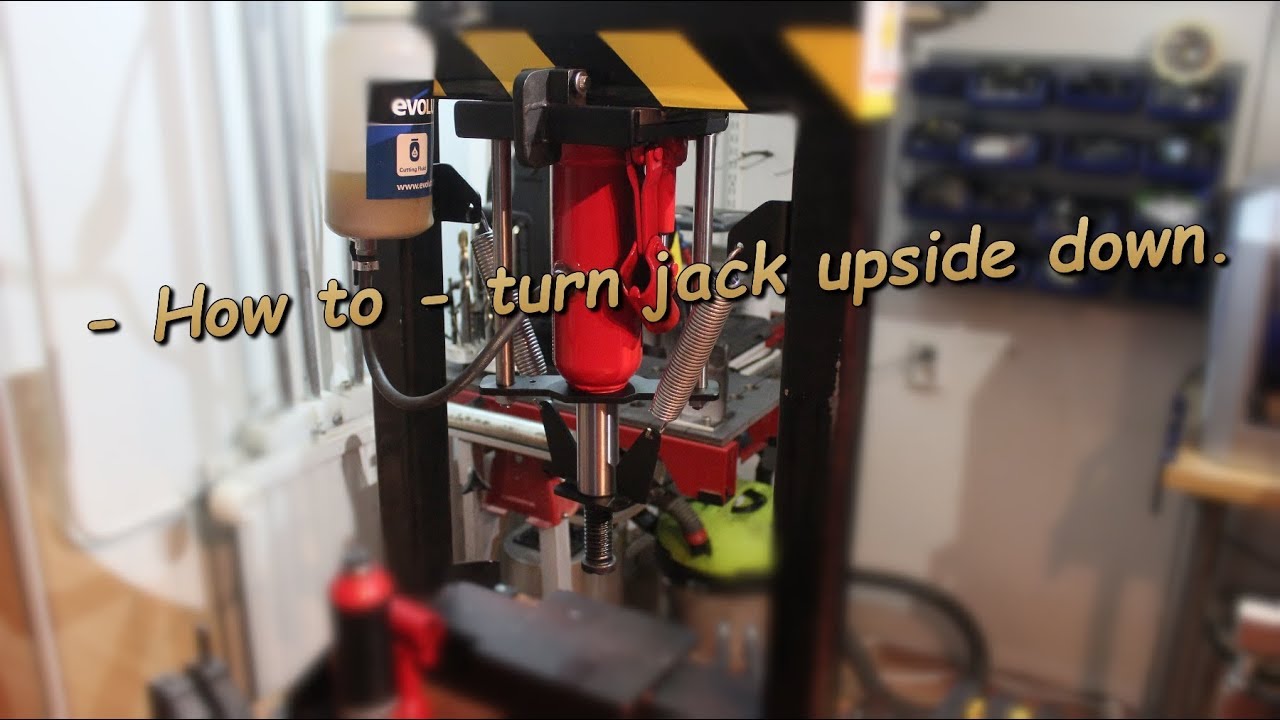 Easiest way to invert hydraulic jack upside down