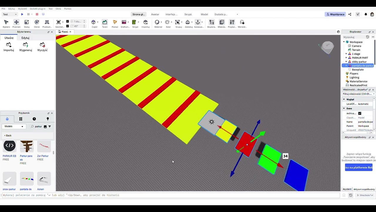 ZOBACZ JAK TWORZĘ NOWĄ GRĘ - PARKUR NIE DO PRZEJŚCIA Roblox