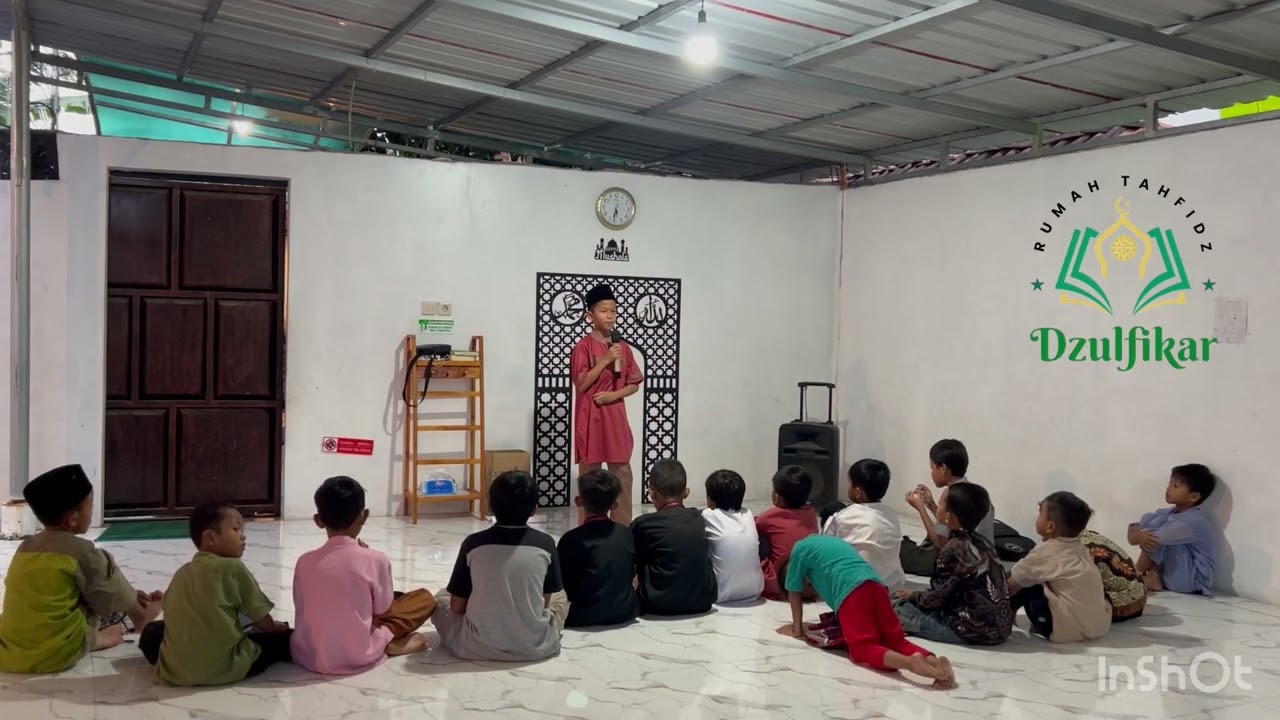Kajian menjelang buka puasa bersama di rumah Tahfidz Dzulfikar bersama kak Irul