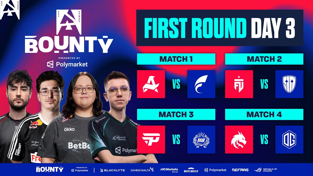 BLAST Bounty S2, Day 3 - Aurora vs FOKUS, FUT vs SINNERS, paiN Gaming vs Gentle Mates, Spirit vs OG