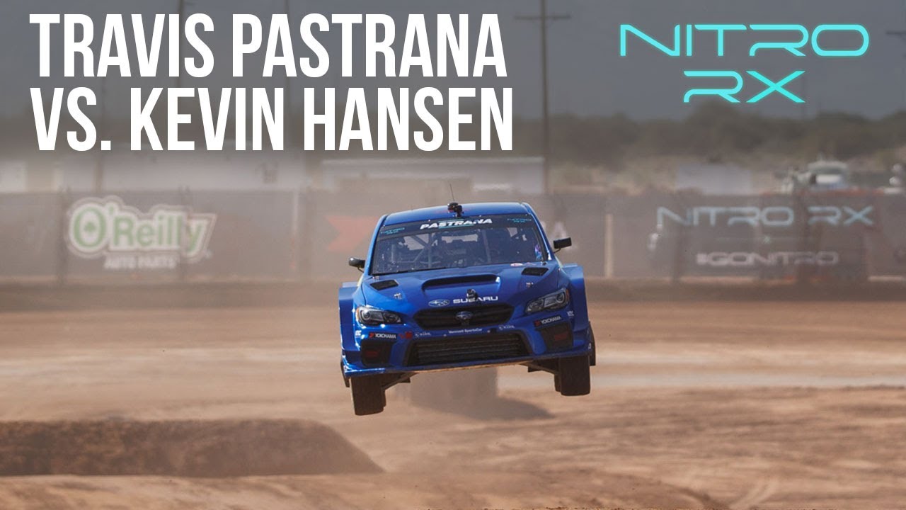 Travis Pastrana vs. Kevin Hansen | Nitro Rallycross Battle Bracket Round 3 Day 1