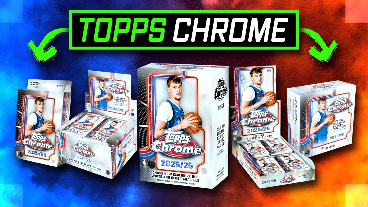 ПЕРВЫЙ ВЗГЛЯД: баскетбольный мяч Topps Chrome 2025-26! Золотые Logoman, Cooper Flagg Autos и кейс...