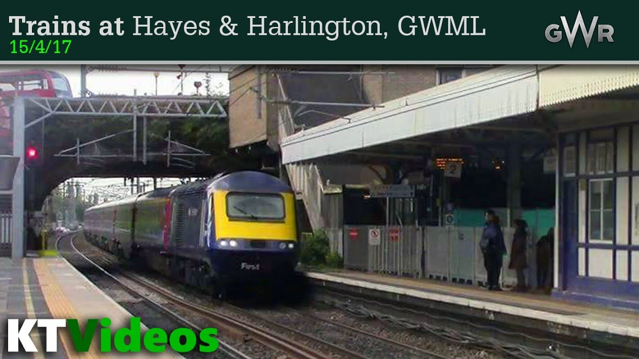 Trains at Hayes & Harlington, GWML - 15/4/17