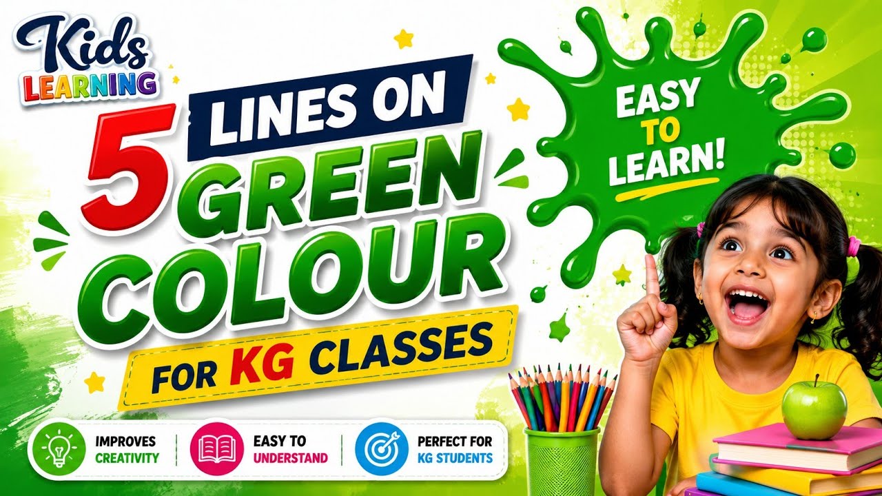 5 easy lines on green colour in English | speech on green colour #FewLinesOnGreenColour