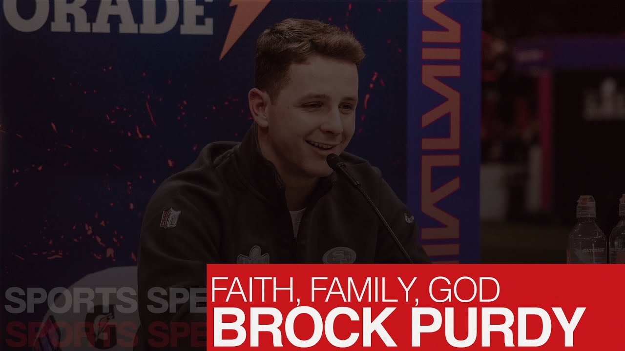 49ers QB Brock Purdy at Super Bowl Opening Night talking faith in Christ