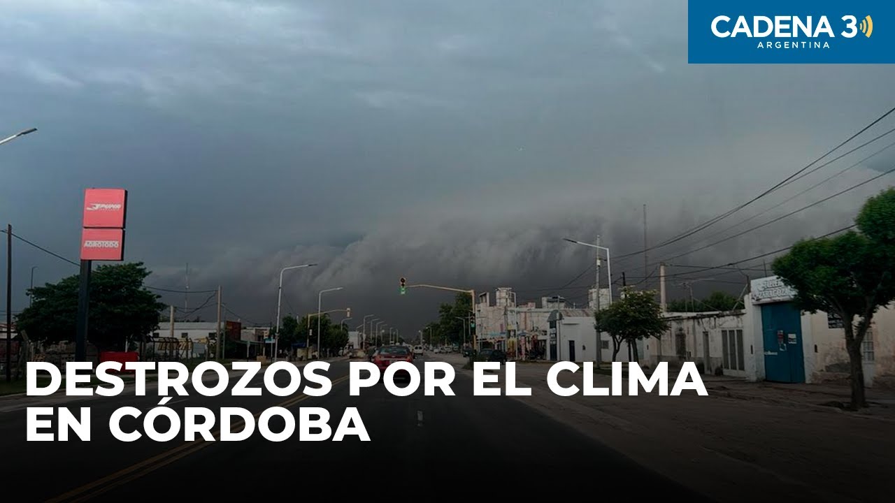Tormenta en Córdoba con fuertes vientos: hubo destrozos en el sur provincial | Cadena 3 Argentina
