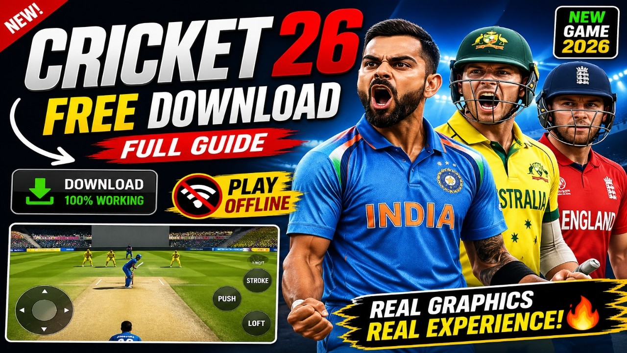How to Download Cricket 26 & Play Offline 🏏 | Full Tutorial + Gameplay