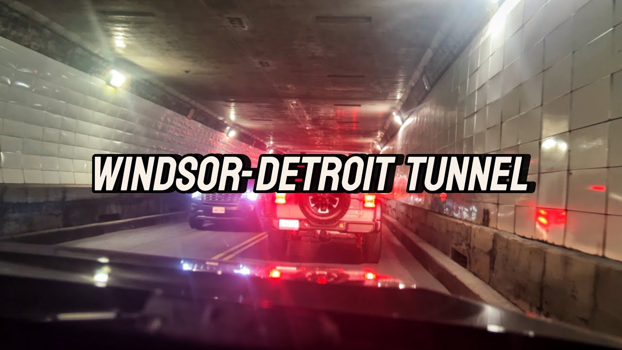 Driving Through the Windsor-Detroit Tunnel 🇨🇦🇺🇸  Canada to USA Border Crossing