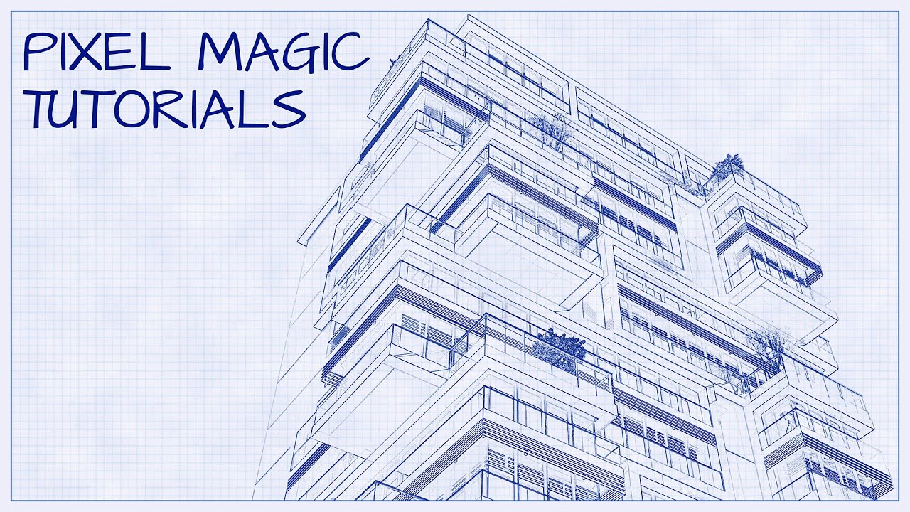 Turn a Photo into an Architectural Blueprint - Photoshop Tutorial
