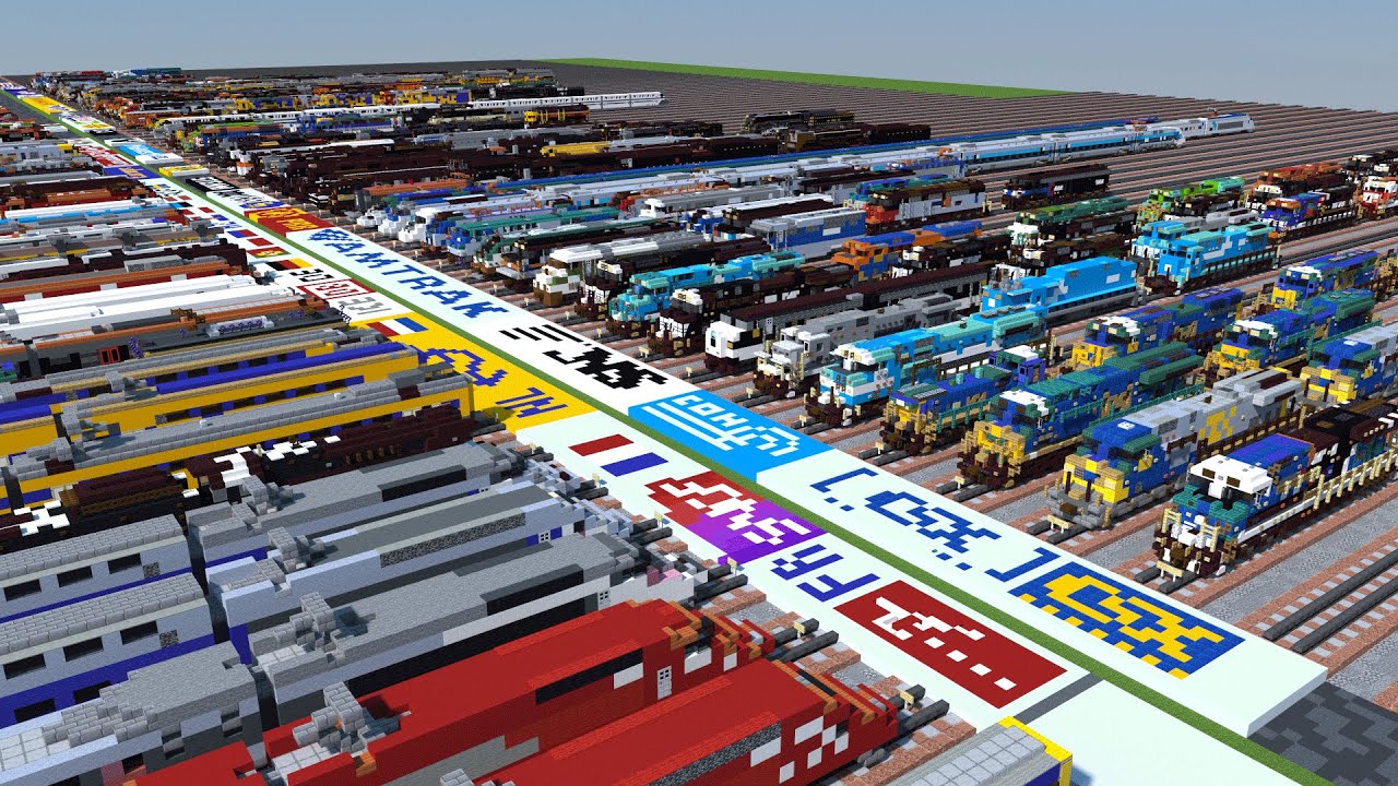 Обзор коллекции поездов Minecraft 2022 (450+)