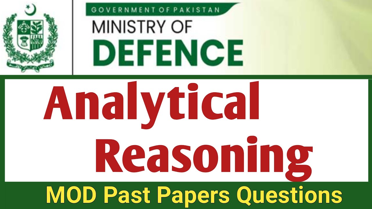 MOD Past Papers|MOD Sub Inspector Past Paper |MOD Analytical Reasoning|Analytical Reasoning Question