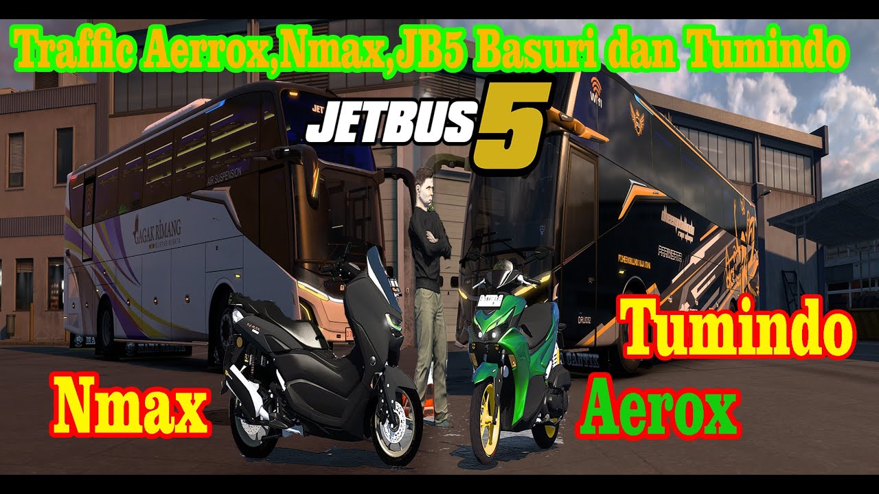 Share Mod Traffic Motor Aerox,Nmax,JB5 Basuri Dan TUMINDO Free Euro truck Simulator 2 V1.40Up