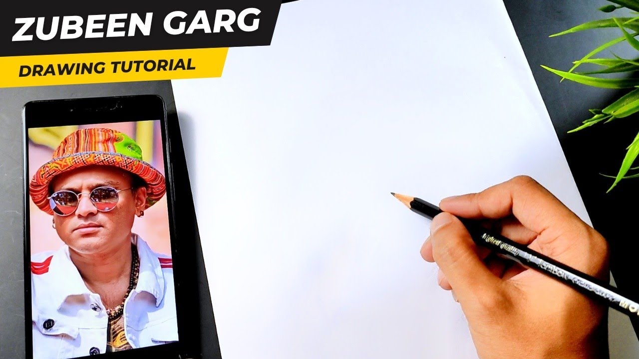 Zubeen Garg Drawing Tutorial || Zubeen Garg Drawing || Zubeen Garg Pencil Drawing || Zubeen Garg