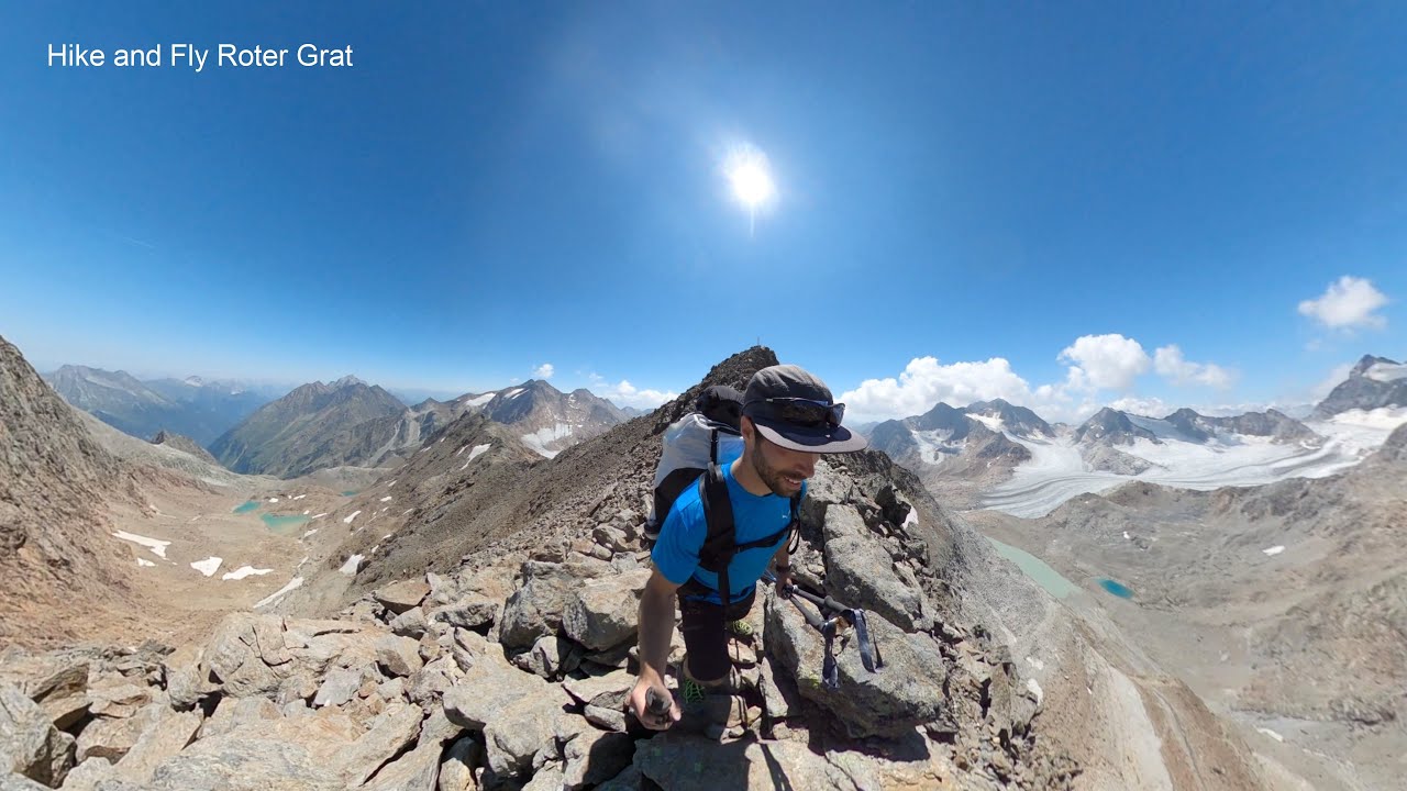 Hike, Climb and Fly Roter Grat (3099m) / Hochtour von Ranalt über die Nürnberger Hütte im Stubaital
