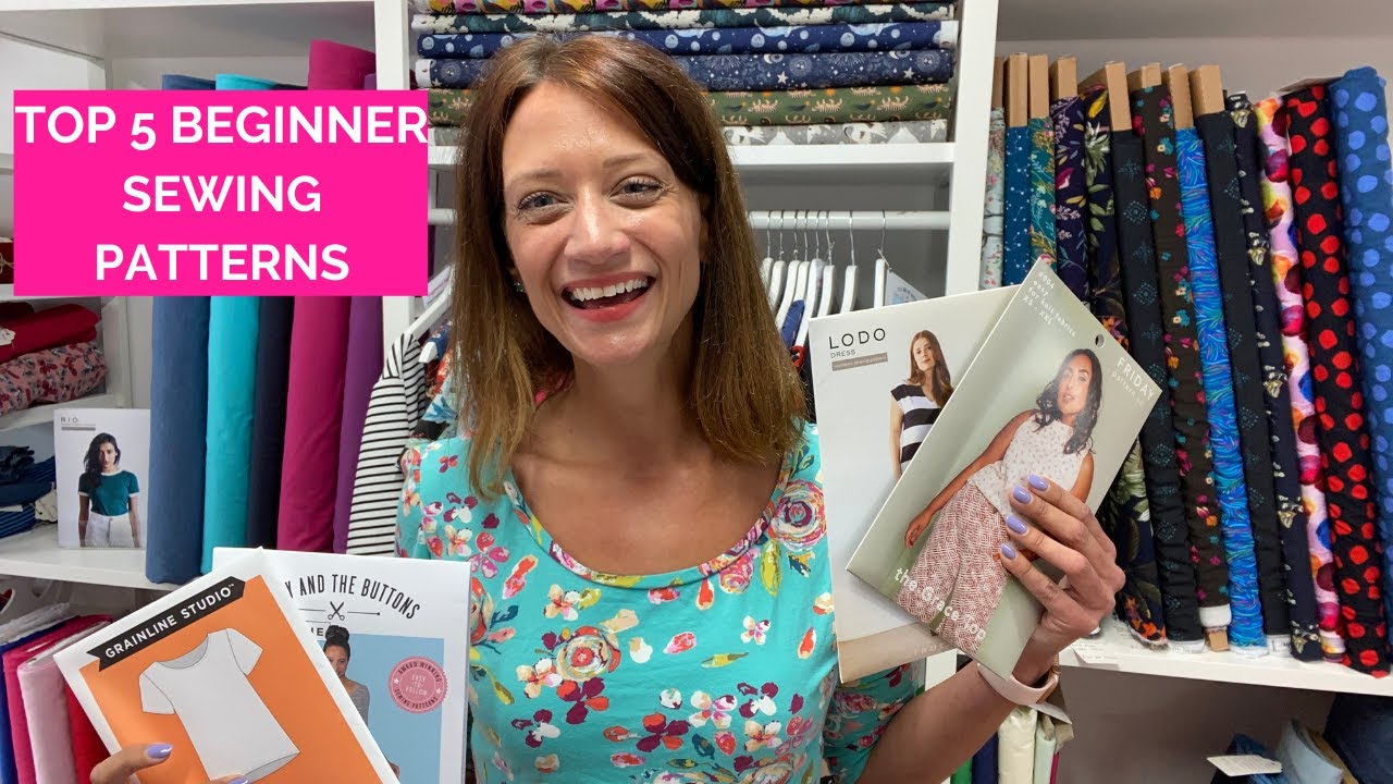 Top 5 Beginner Sewing Patterns! Dressmaking for beginners learning to sew!