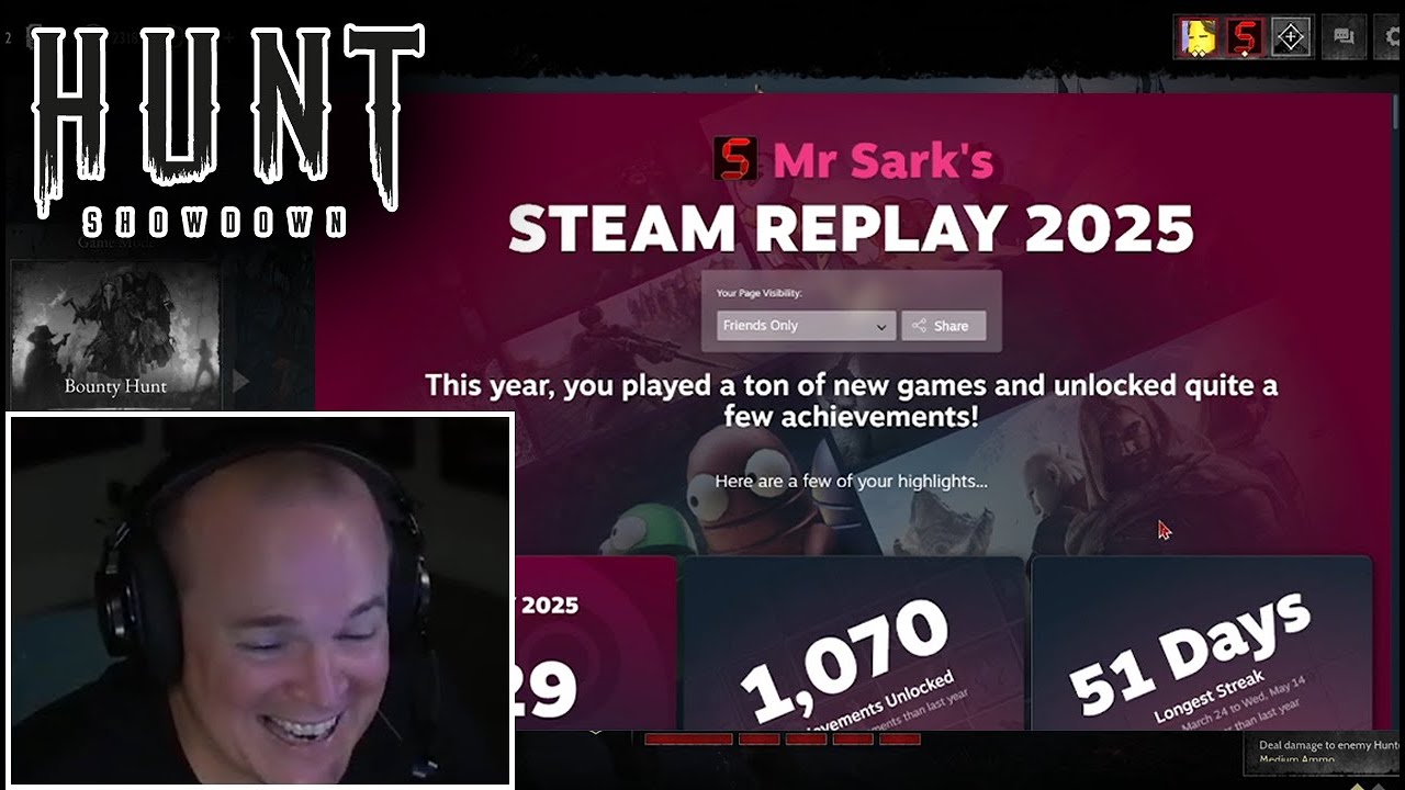 SARK'S 2025 STEAM REPLAY - Mr Sark W/ Stu (Hunt Showdown)