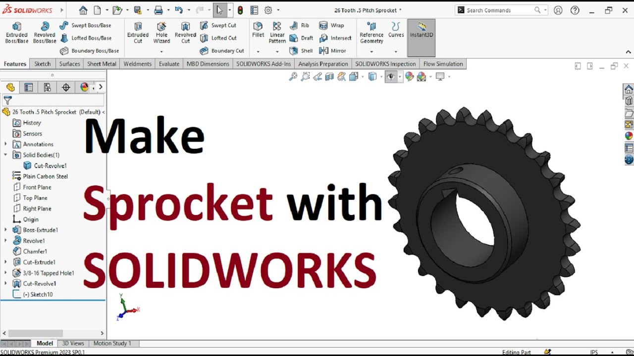 Sprocket Design with Solidworks