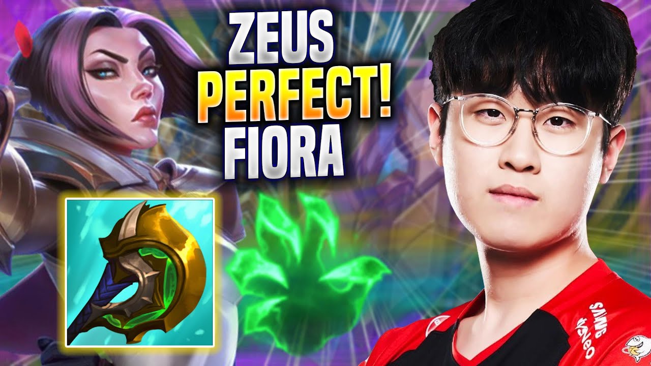 ZEUS PERFECT GAME WITH FIORA! - T1 Zeus Plays Fiora TOP vs Aatrox! | Preseason 2023