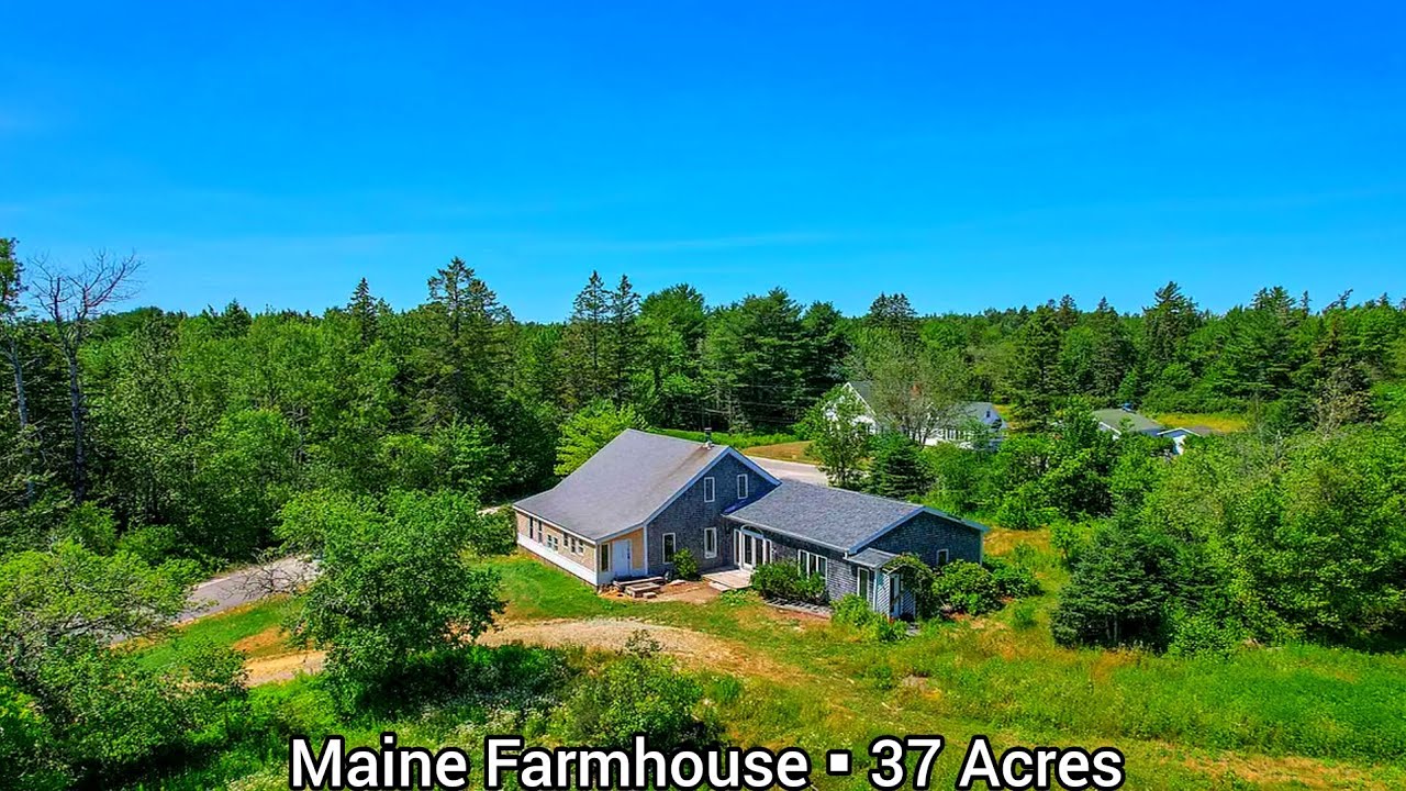 Maine Farmhouse on 37 Acres | $245k | Investors | Sunrise Trails | ME Real Estate | Schoodic Lake