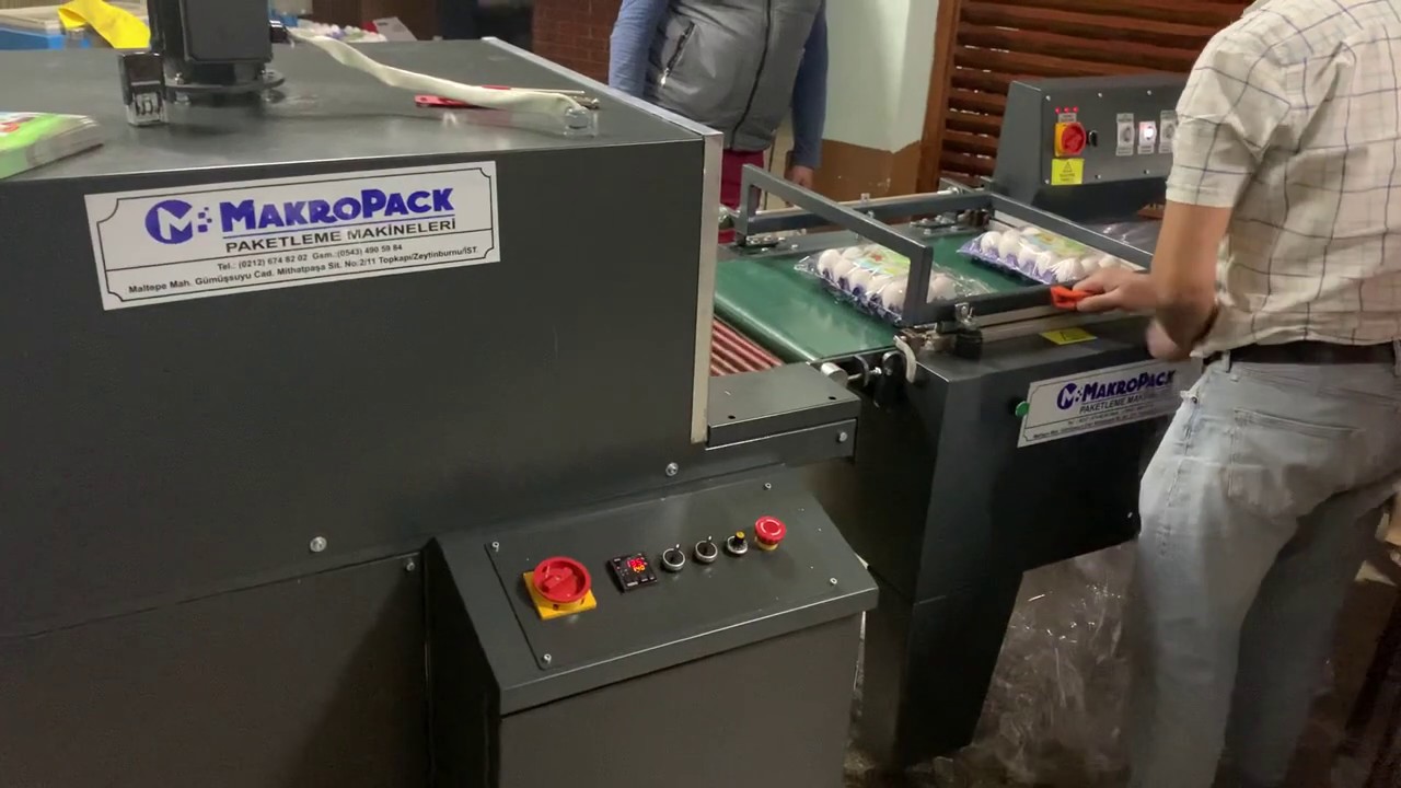 Makropack Tünelli Shrink Makinası Yumurta Paketleme Manuel Kesim BURSA