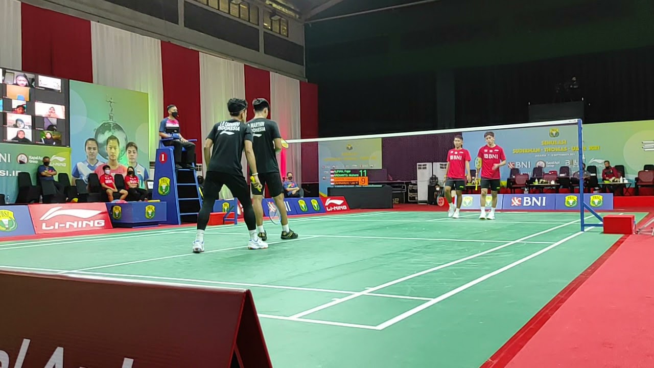 Alfian fajar-Ardianto vs Martin-Carnando leo..simulasi sudirman-thomas-uber..