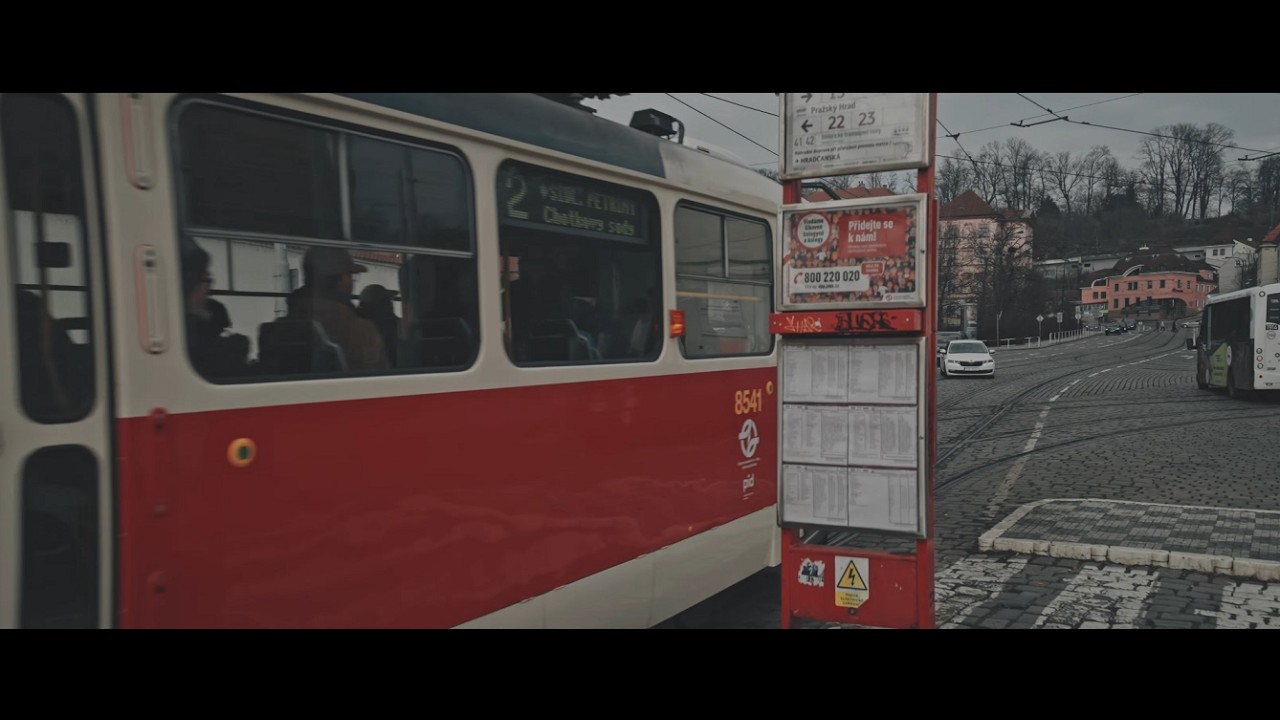 Czech Republic, Prague, tram 2 ride from N&aacute;rodn&iacute; divadlo to Malostransk&aacute;