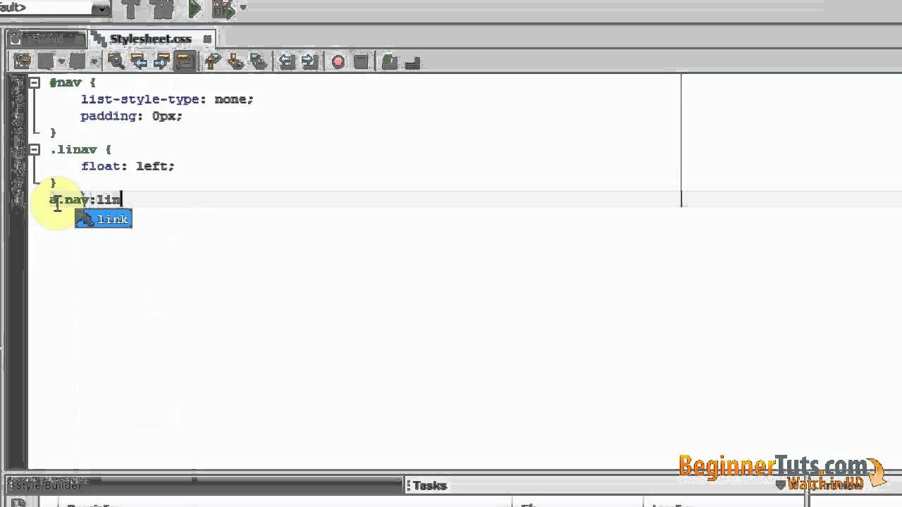 CSS (cascading style sheets) for beginners  #8 - Simple CSS navigationbar