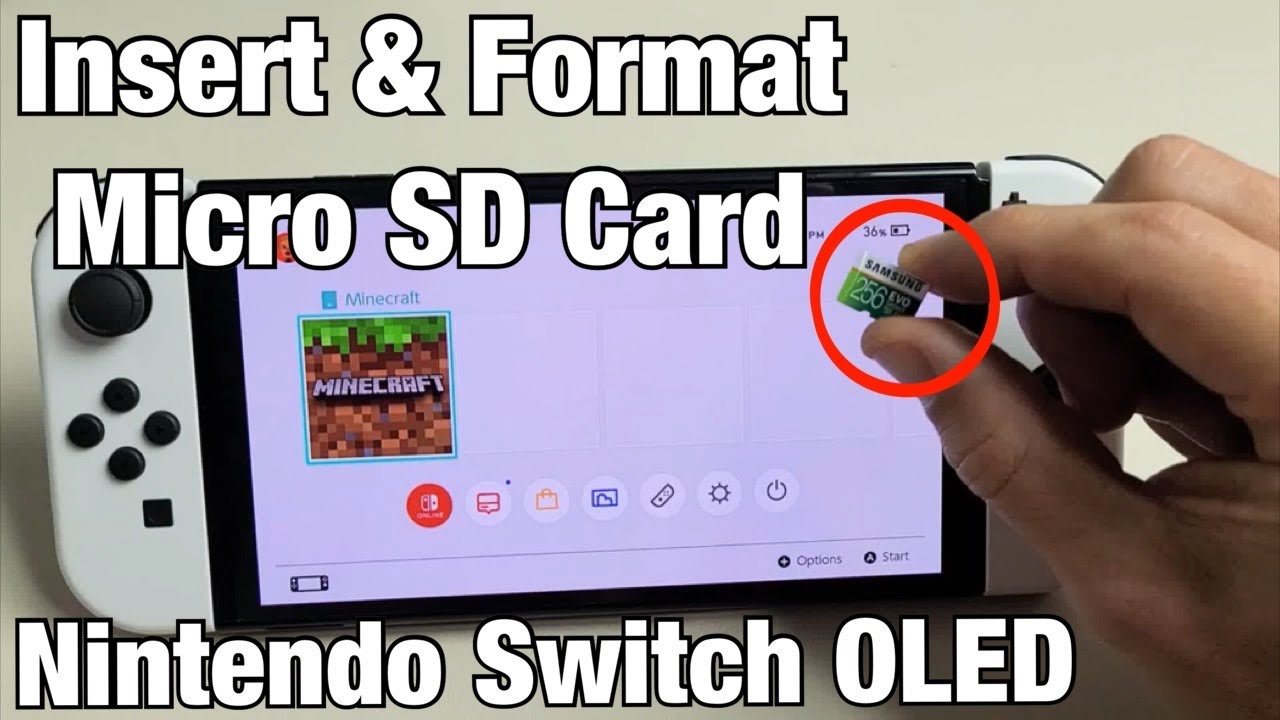 Nintendo Switch OLED: как вставить SD-карту и отформатировать