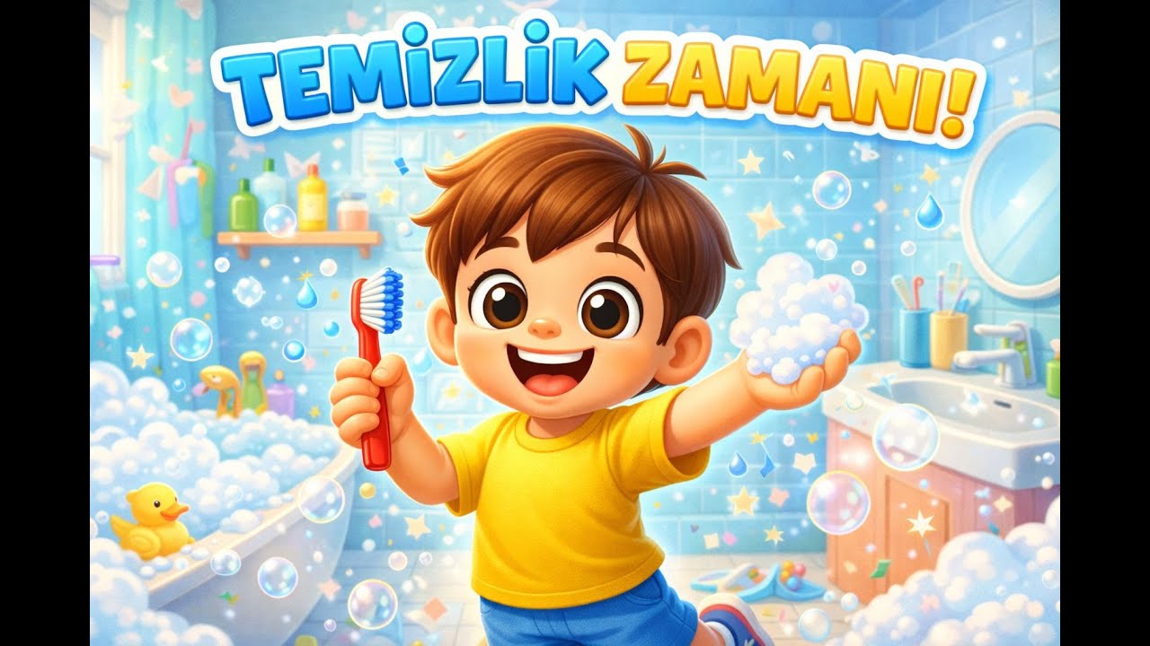 Temizlik Zamanı 🧼 | Eğitici Çocuk Şarkısı | El Yıkama & Diş Fırçalama | Okul Öncesi