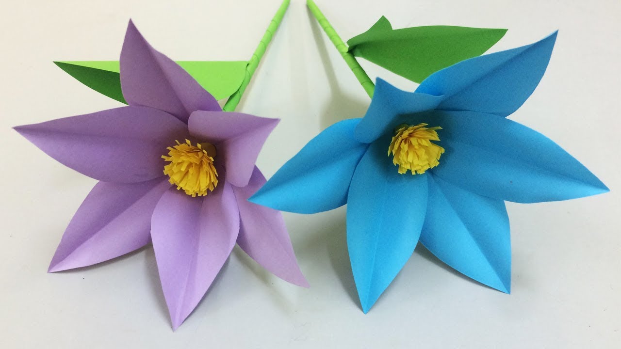 How to Make Beautiful Flower with Paper - Making Paper Flowers Step by Step - DIY Paper Flowers