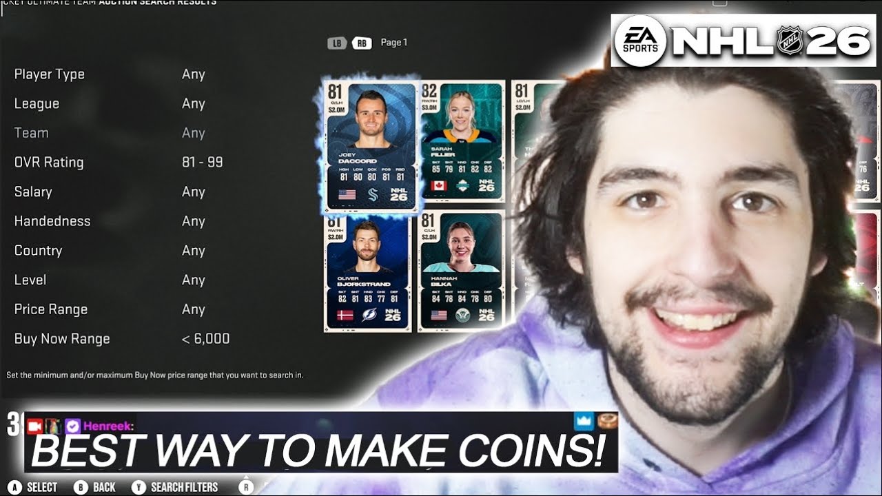 HOW TO MAKE COINS IN NHL 26 HUT! THE BEST METHOD!