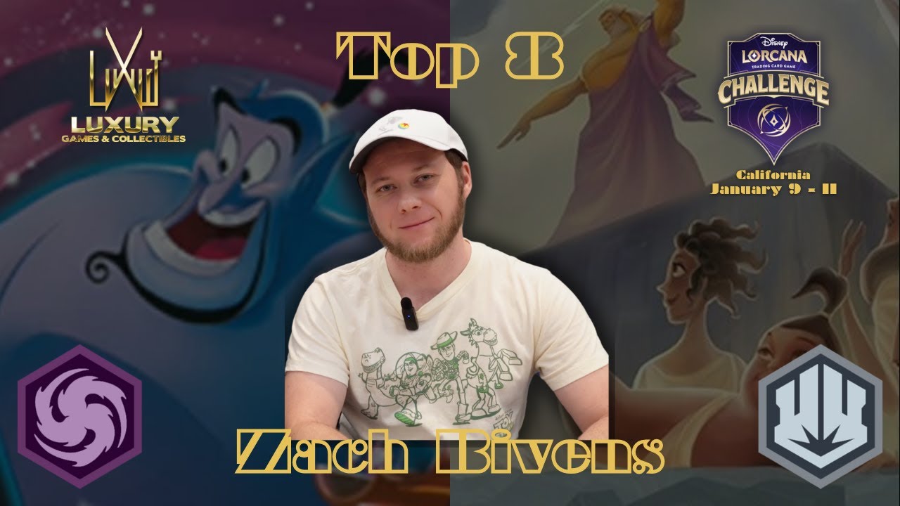 Топ 8! | Аметистовая стальная колода Зака ​​Бивенса | DISNEY LORCANA CHALLENGE NA Continentals