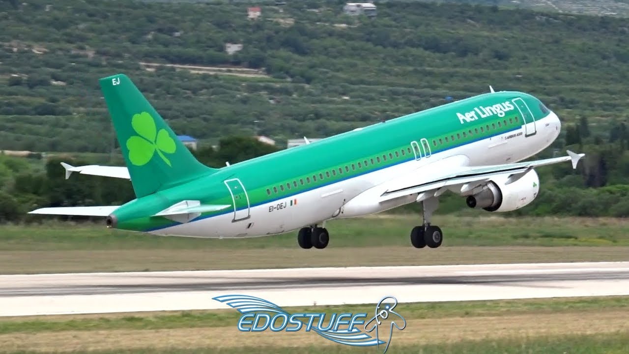 Aer Lingus - Airbus A320-214 EI-DEJ - Takeoff from Split Airport LDSP/SPU