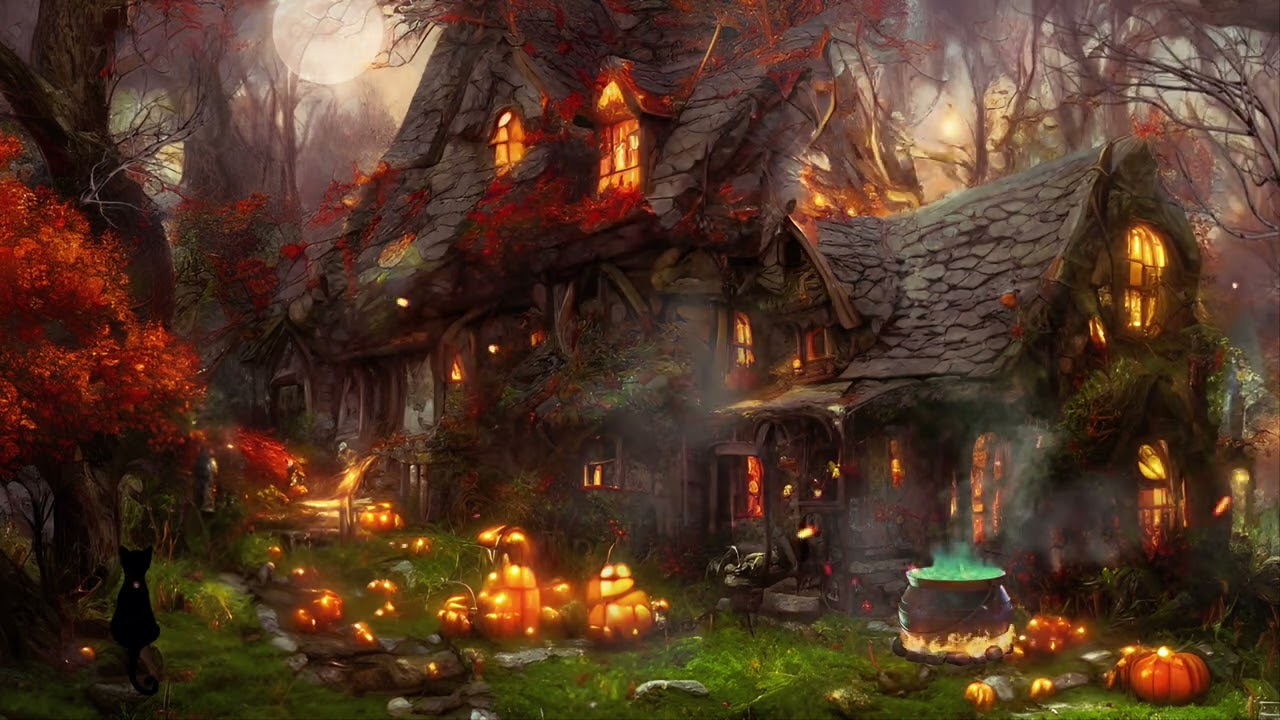 The Witch’s Cottage and Cauldron - Autumn ASMR Ambience 🍂🍁( Extended Three Hour Version )