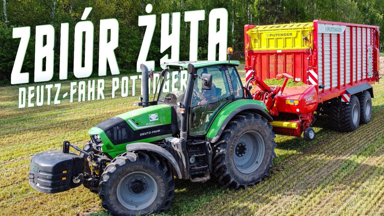 🔥 Zbiór Żyta 2021 🔥 Deutz-Fahr 6160 C SHIFT ☆ Pöttinger Jumbo 6620 Combiline