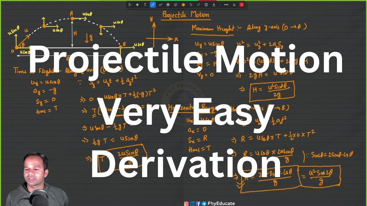 Derive Projectile Motion #derivation #Class11physics #cbse #ncert
