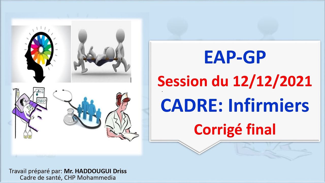 EAP-GP CADRE des infirmiers SESSION 2021 corrigé final