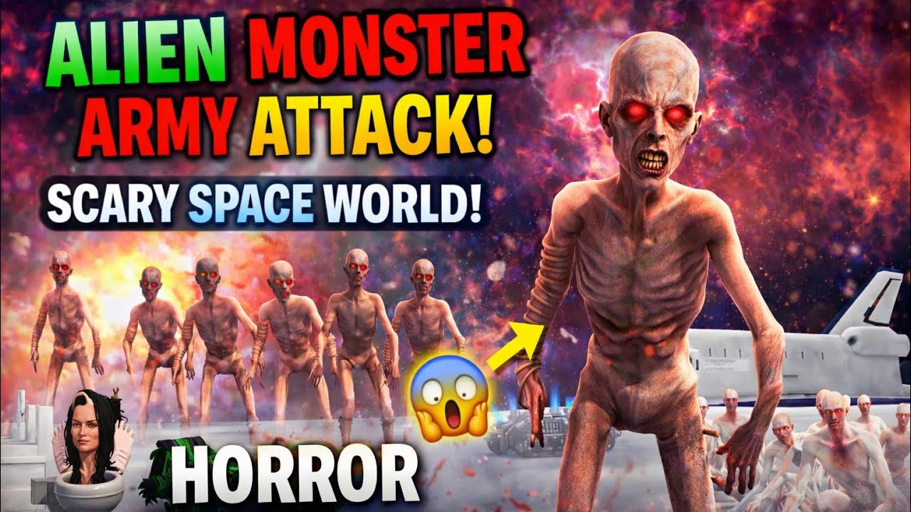 Alien Monster Army Attack in Space 😱| Horror GMOD Gameplay#HorrorGame#gry AlienMonster#ScaryGameplay