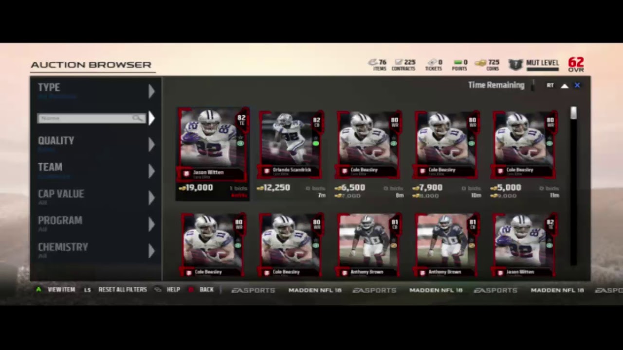scouting Madden NFL 18