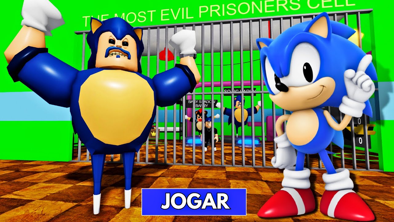 ESCAPEI DO POLICIAL SONIC | Roblox Barry's Prison Run