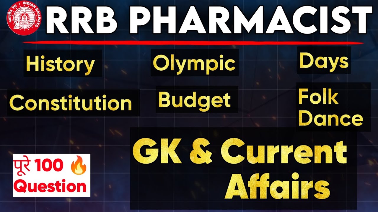 RRB Pharmacist 2024: Mock Test Of GK/GS & Current Affairs| NTPC Exam| Nursing| Paramedical| #rrb