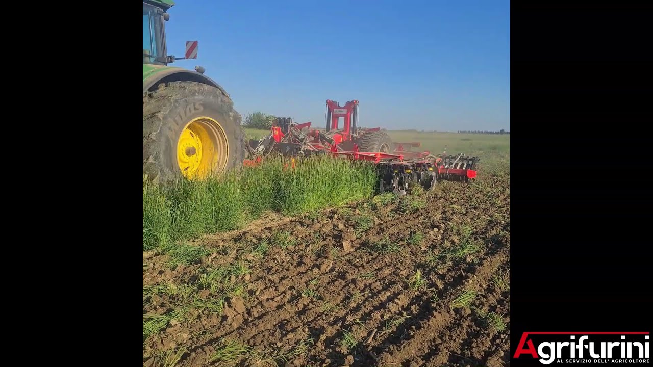 Erpice Tigre XL 6 m in Azione | Lavorazione Perfetta su Terreno Duro con Erba Alta