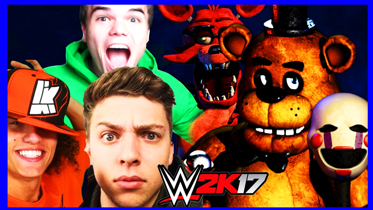 Jelly, Slogoman и Kwebbelkop (Команда Robust) против Five Nights at Freddy's | WWE 2K17 | [s4e7]