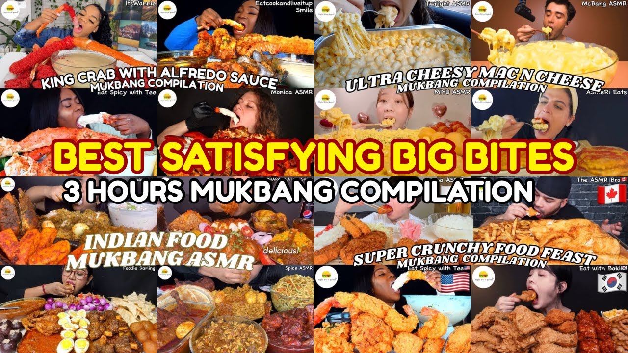 ASMR | 3 HOURS BEST SATISFYING BIG BITES MUKBANG COMPILATION |