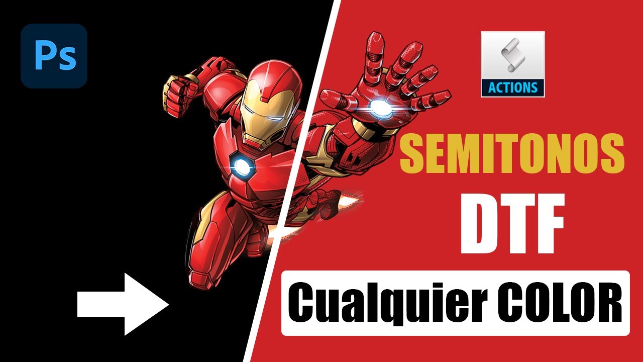 ✅👀 Como hacer tu propia acción de semitonos para DTF en Photoshop