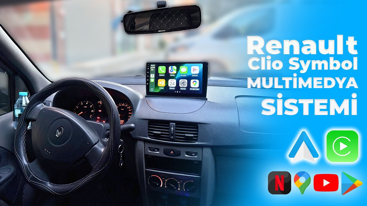 Renault Clio Symbol (2009-2012) CarPlay ve AndroidAuto Destekli Android Multimedya Sistemi➡ 22-2081