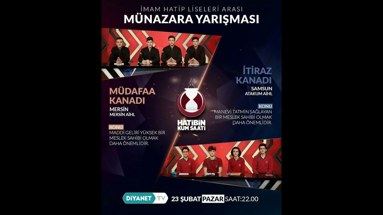 Diyanet TV Hatibin Kum Saati Münazara Yarışması Çeyrek Finali
