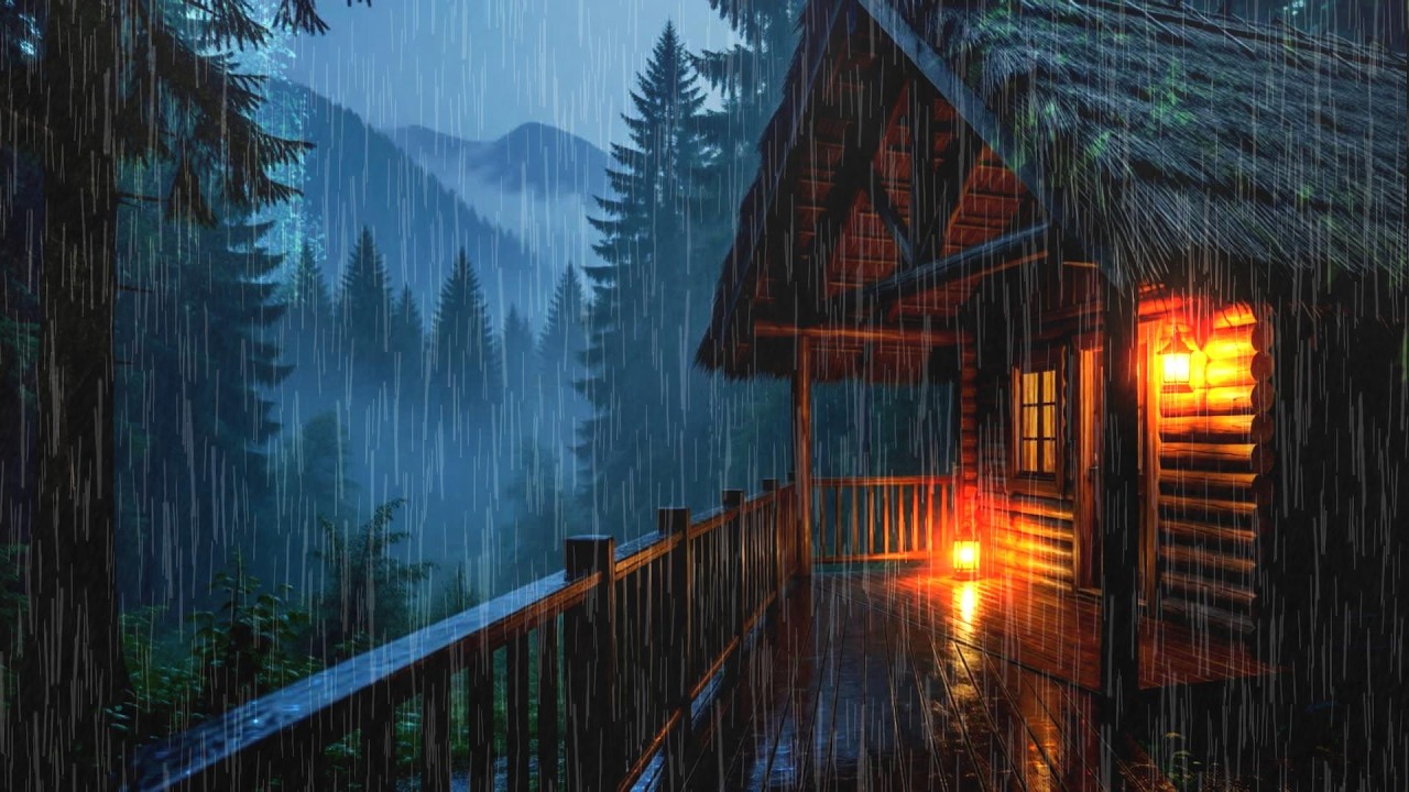 Gentle Forest Rain at Night 🌧️ Peaceful Rain Sounds for Sleep & Relaxation