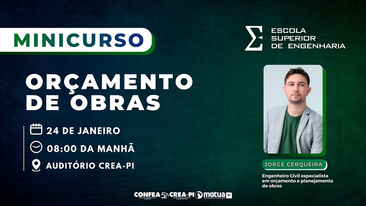 MINICURSO ORÇAMENTO DE OBRAS
